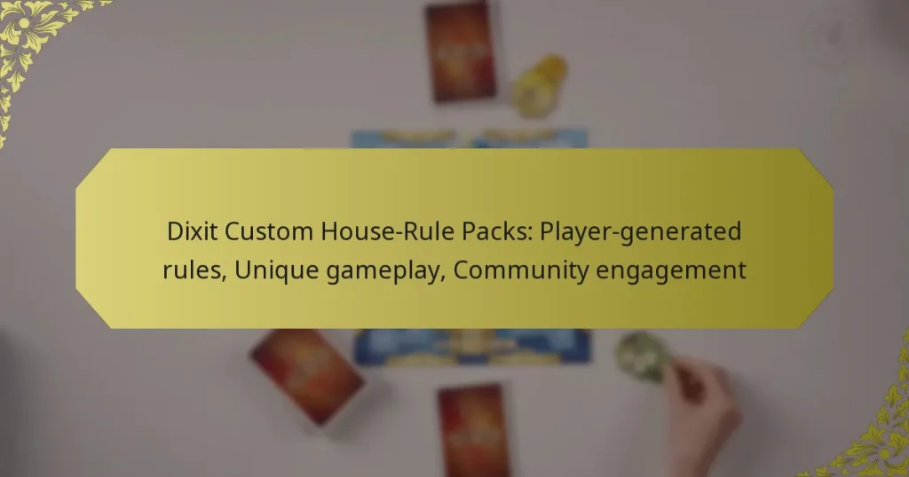 Dixit Custom House-Rule Packs: Player-generated rules, Unique gameplay, Community engagement