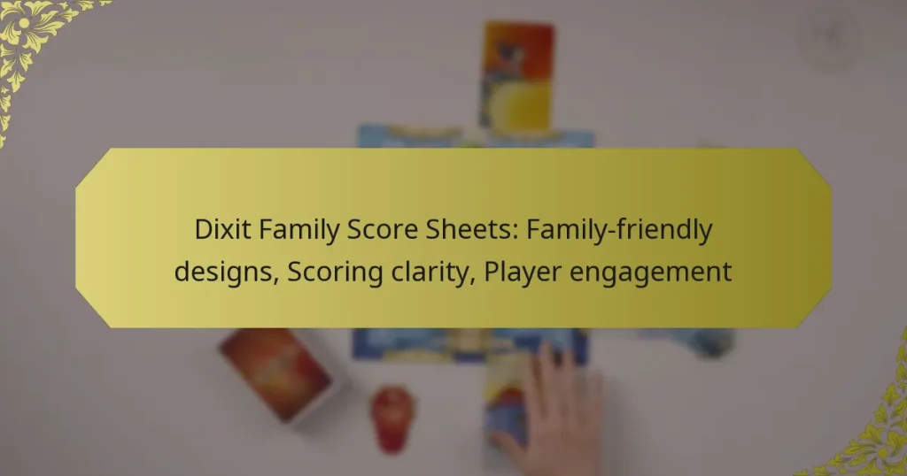 Dixit Family Score Sheets: Family-friendly designs, Scoring clarity, Player engagement