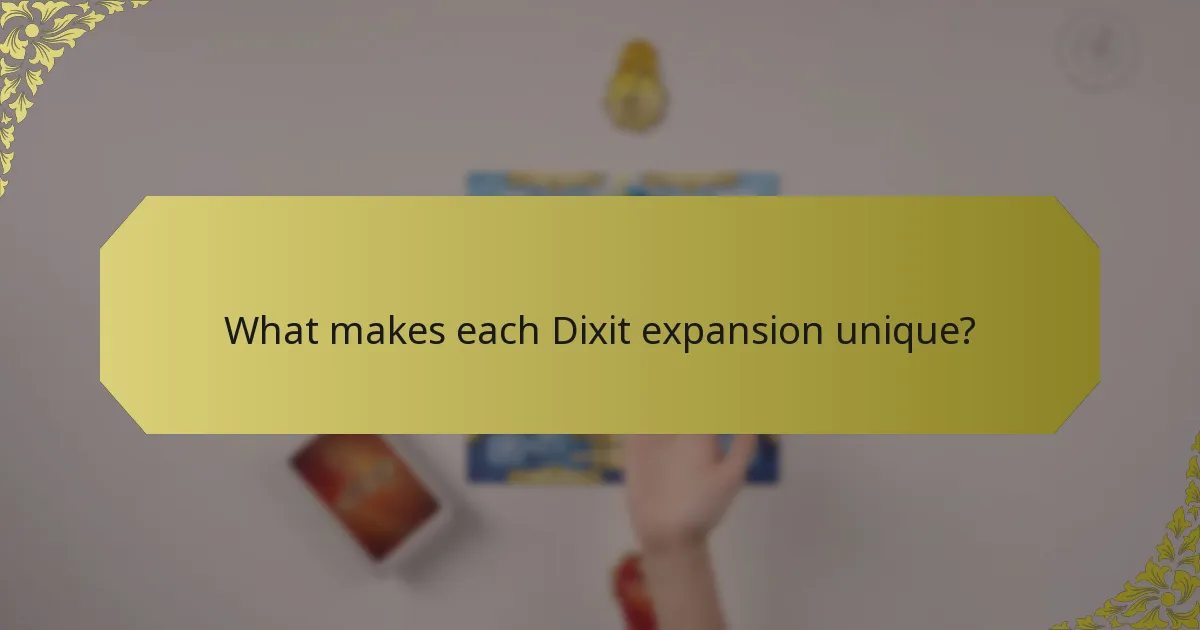 What makes each Dixit expansion unique?